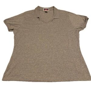 Jerzees Women’s XL Short Sleeve Grey Polo Shirt Uniform Casual Everyday Wear